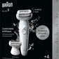 Braun Silk-épil 9 Epilator met Ladyshave Opzetstuk Type 9-041 - Wet & Dry - Wit/Zilver (tweedekans)