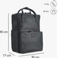 DONBOLSO Amsterdam Leren Rugzak 20L - 13 inch Laptopvak - Vintage Zwart