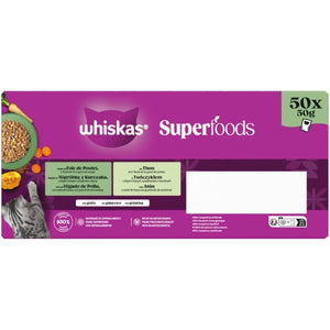 Whiskas Adult 1+ Superfoods Mix in Gelei Kattenvoer – 50 x 50 g